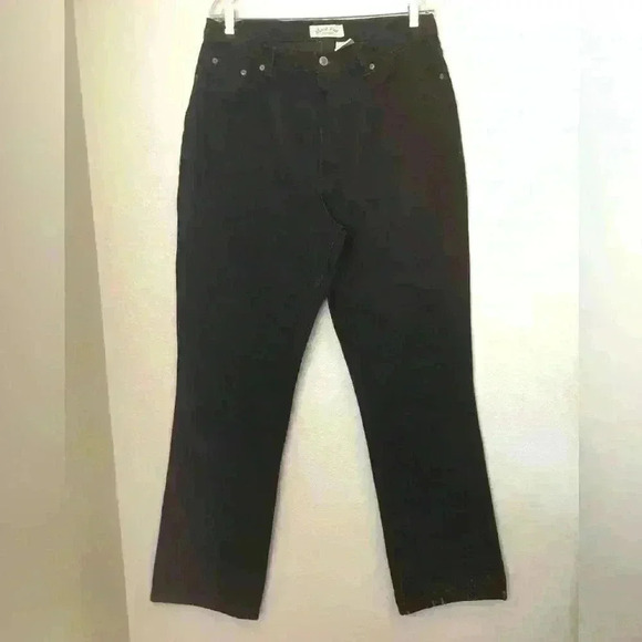 Vtg St John's Bay Black Boot Cut Jeans Women 16 Tall - Picture 2 of 14